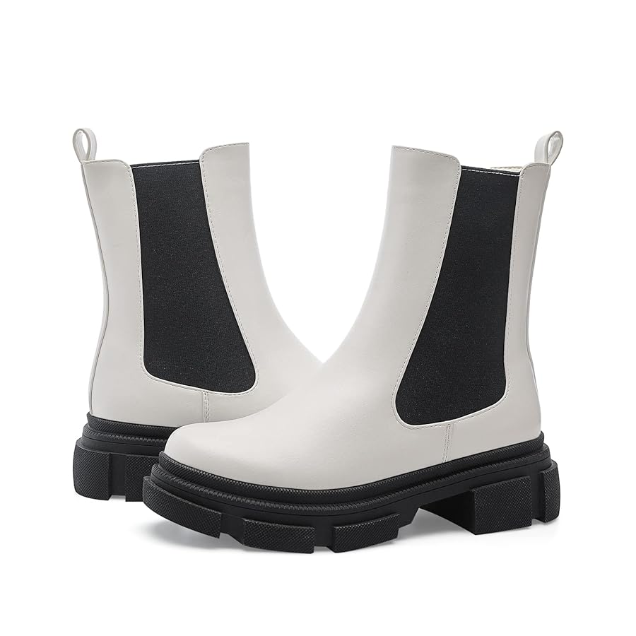 Amazon.com | ZAYNSIA Wide Mid Calf Chelsea Boots For Women